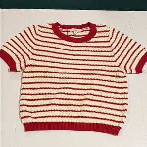 Pinch Red and Cream Striped Sweater